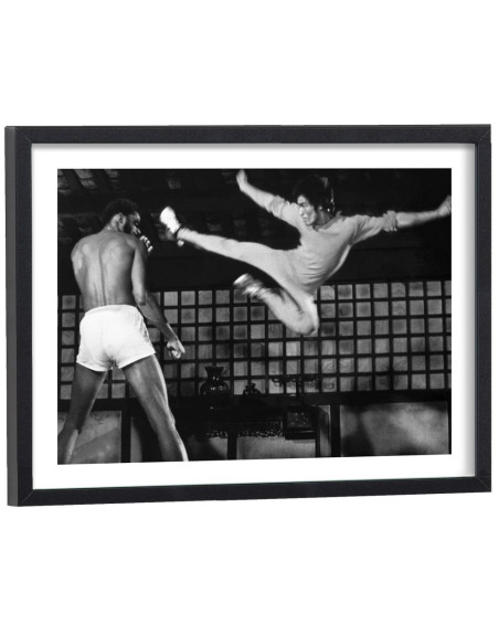 Tableau Bruce Lee noir et blanc