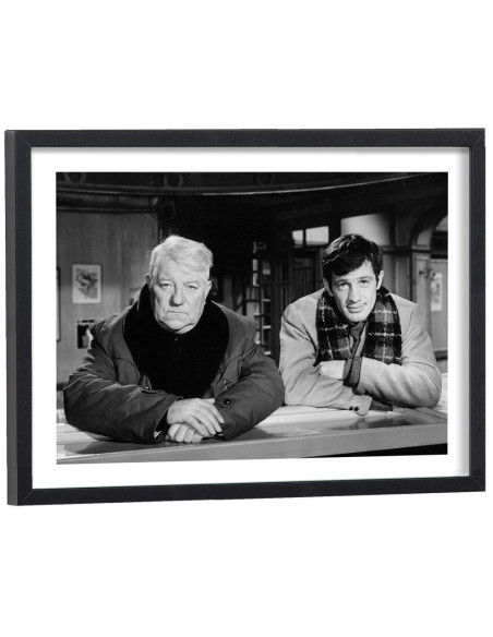 Affiche film un singe en hiver - Jean Gabin et Belmondo Affiche film un singe en hiver - Jean Gabin et Belmondo