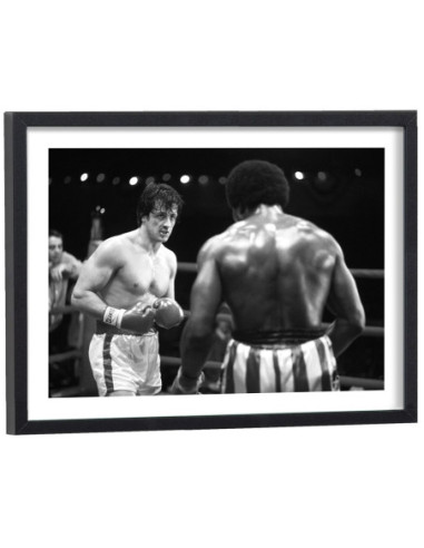 Affiche film Rocky noir et blanc