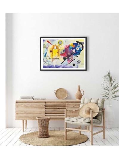  Affiche Kandinsky jaune rouge bleu
