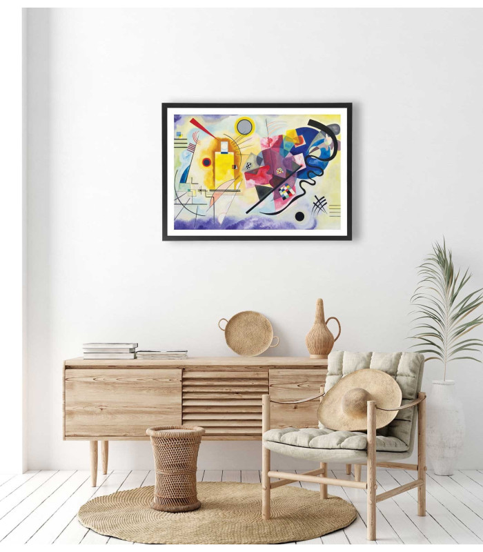  Affiche Kandinsky jaune rouge bleu