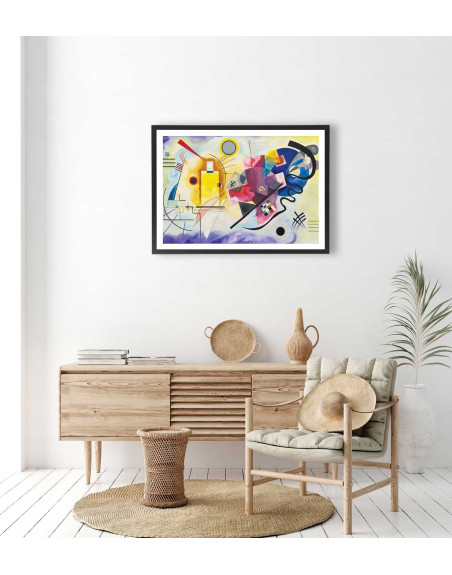  Affiche Kandinsky jaune rouge bleu