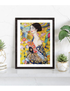 Tableau Gustav Klimt La dame à l'éventail 2