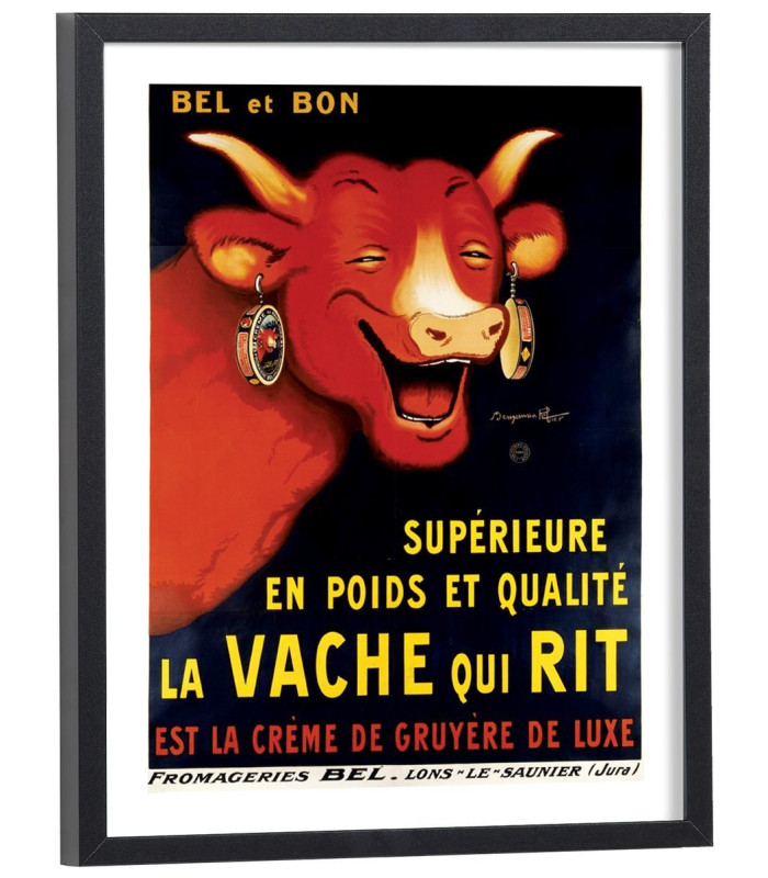 Affiche publicité La vache qui rit vintage