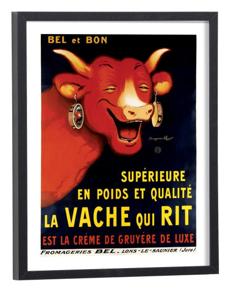 Affiche publicité La vache qui rit vintage