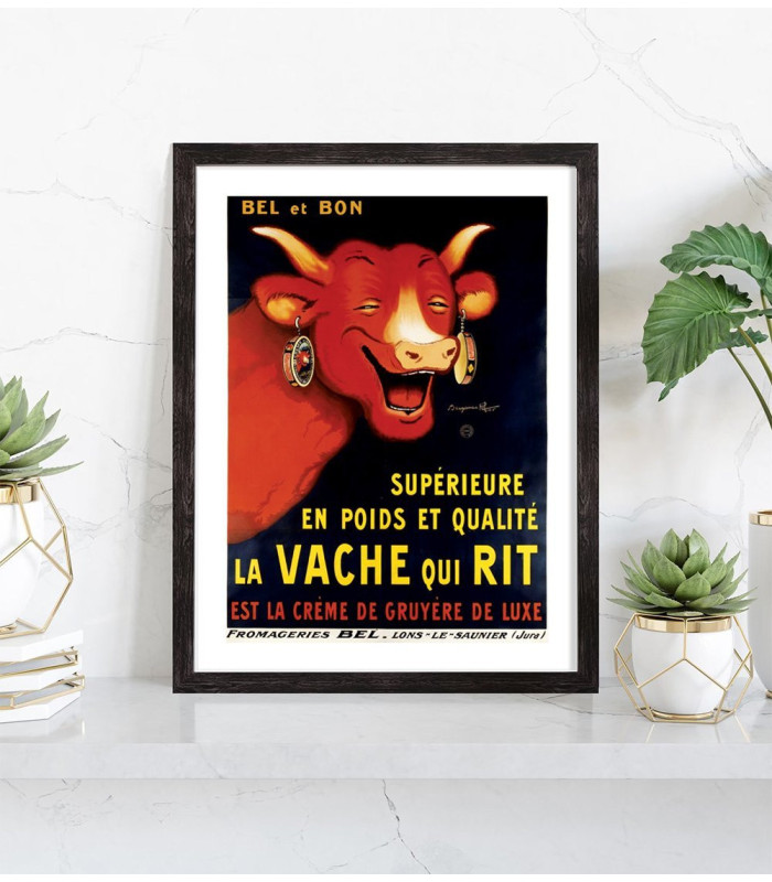  Tableau publicitaire La vache qui rit vintage
