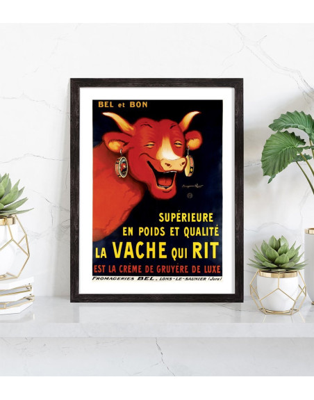  Tableau publicitaire La vache qui rit vintage