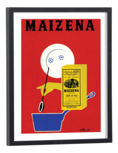 Affiche publicitaire Maizena vintage
