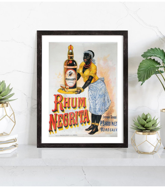  Tableau publicité Rhum Negrita vintage
