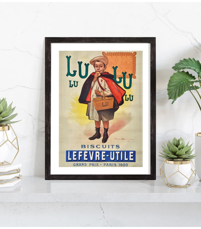  Tableau publicité Petit Lu ancien