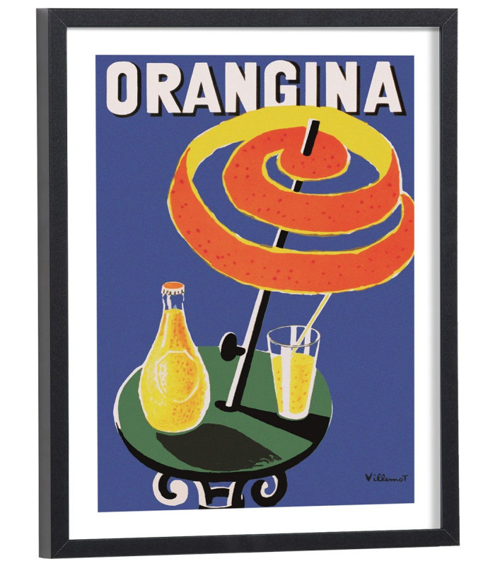 Affiche publicitaire vintage Orangina