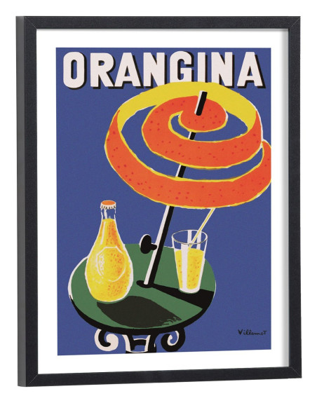 Affiche publicitaire vintage Orangina