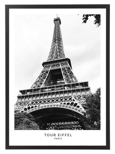 Tableau tour eiffel noir et blanc