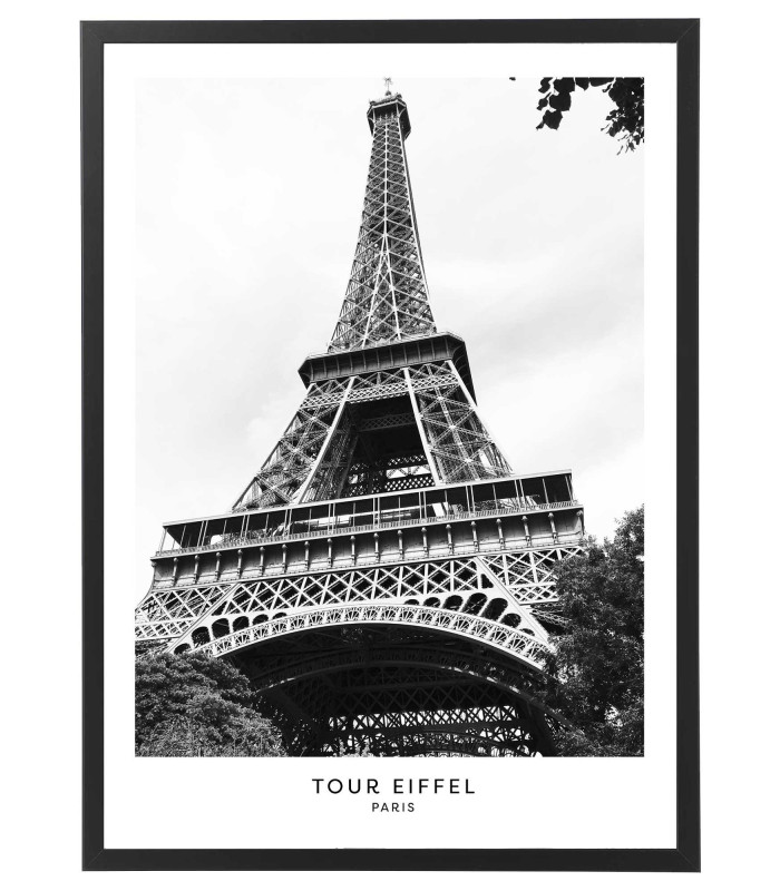 Tableau tour eiffel noir et blanc