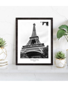 Tableau tour eiffel noir et blanc 2