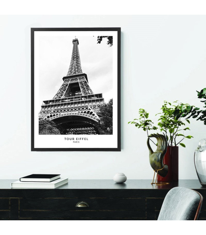  Affiche tour eiffel noir et blanc