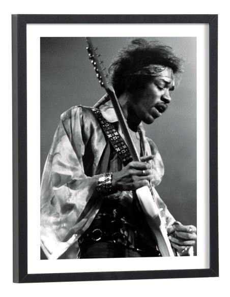 Tableau Jimi Hendrix noir et blanc