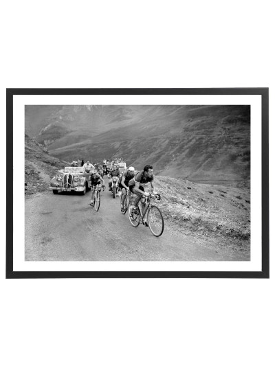 Tableau cyclisme noir et blanc