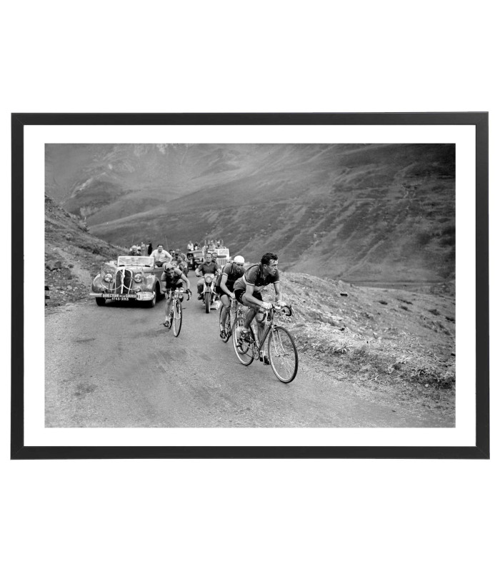 Tableau cyclisme noir et blanc