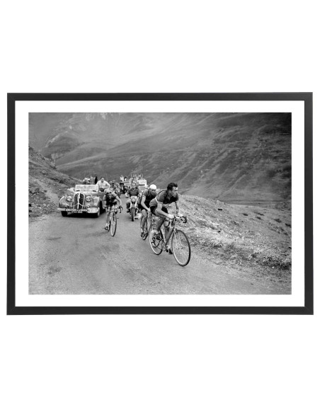 Tableau cyclisme noir et blanc