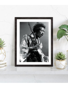Tableau Jimi Hendrix noir et blanc 2