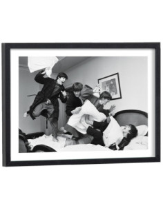 Tableau des Beatles noir et blanc