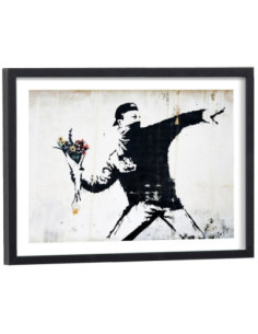 Affiche Banksy Manifestant - Tableau street art