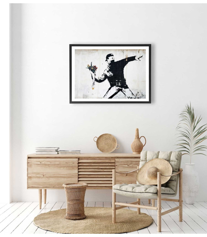 Tableau Banksy Bouquet de fleurs
