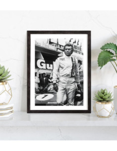 Tableau Steve McQueen Le Mans - Affiche poster automobile 2