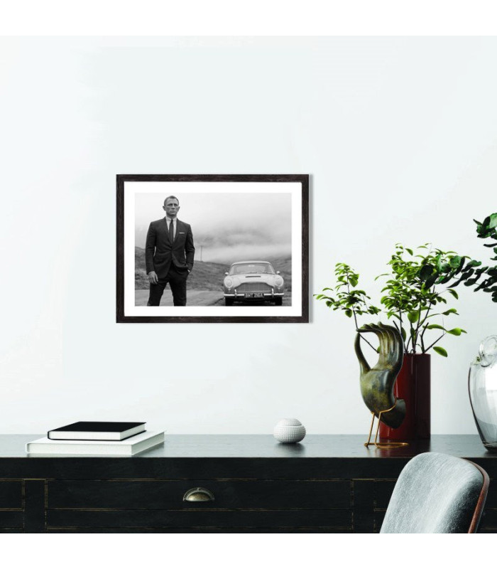 Affiche James Bond Daniel Craig noir et blanc