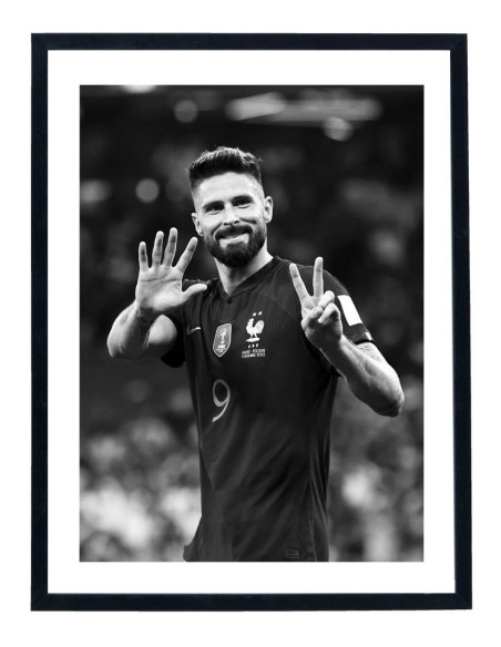 Tableau Olivier Giroud - Affiche France football 2022