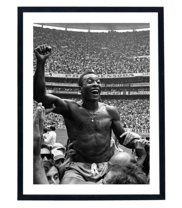 Tableau Pelé - Affiche coupe du monde 1970 Football