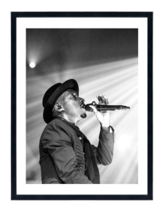 Tableau Soprano - Affiche chanteur noir et blanc