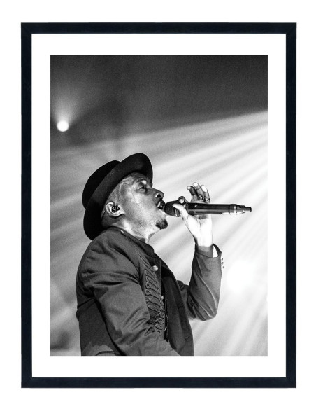 Tableau Soprano - Affiche chanteur noir et blanc
