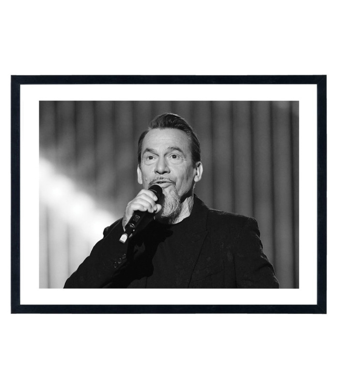 Tableau Florent Pagny - Affiche chanteur français vintage