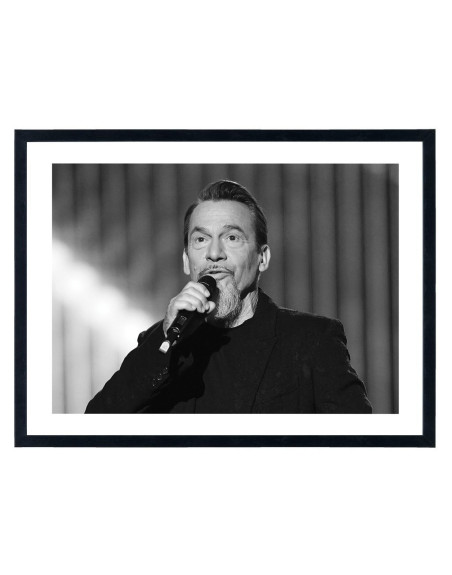 Tableau Florent Pagny - Affiche chanteur français vintage