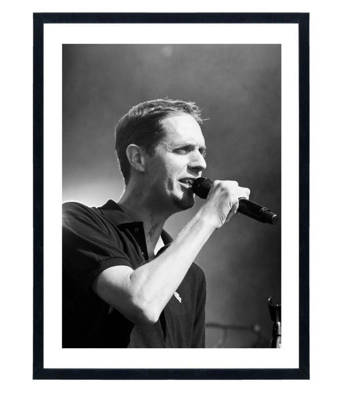 Tableau Grand Corps Malade - Affiche chanteur noir et blanc
