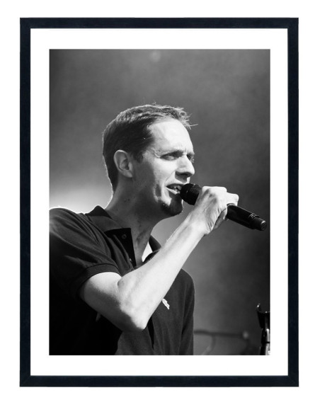 Tableau Grand Corps Malade - Affiche chanteur noir et blanc