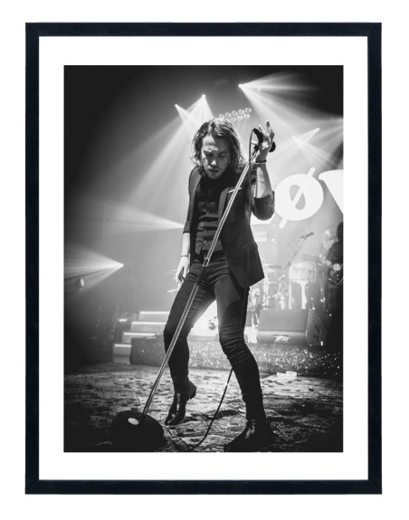 Tableau Julien Doré - Affiche concert noir et blanc