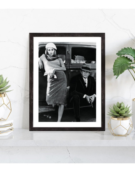  Tableau vintage Bonnie and Clyde