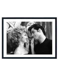 Tableau film Grease - Affiche John Travolta vintage
