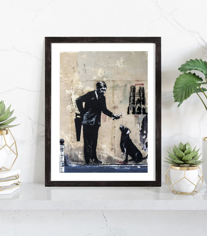  Affiche Banksy Le chien l'os et la scie