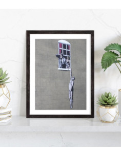Tableau Banksy - L'amant bien perché 2