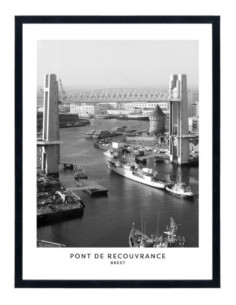 Affiche Brest - Pont de Recouvrance - Affiche ville