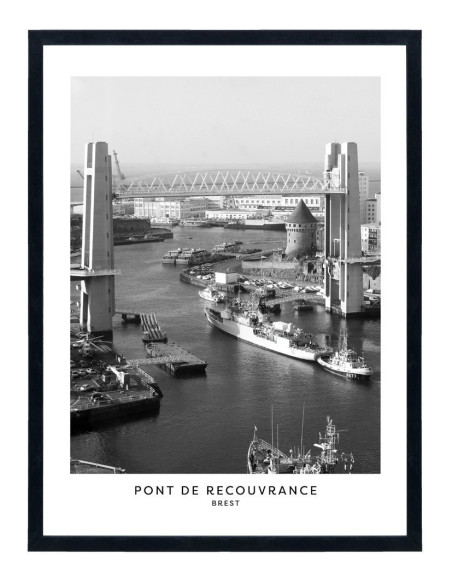 Affiche Brest - Pont de Recouvrance - Affiche ville