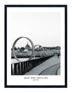 Affiche Nantes - Quai des Antilles - Tableau ville