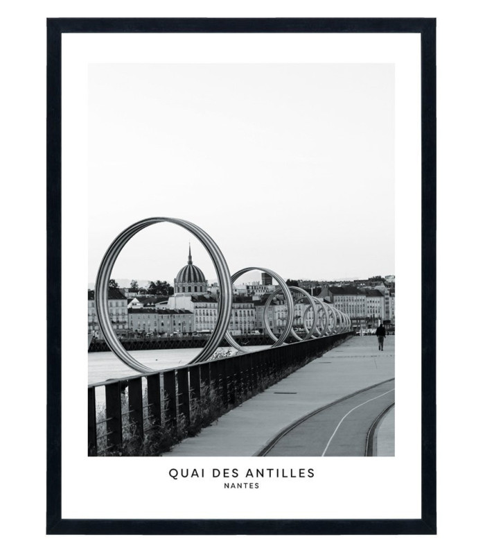 Affiche Nantes - Quai des Antilles - Tableau ville