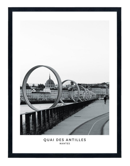 Affiche Nantes - Quai des Antilles - Tableau ville