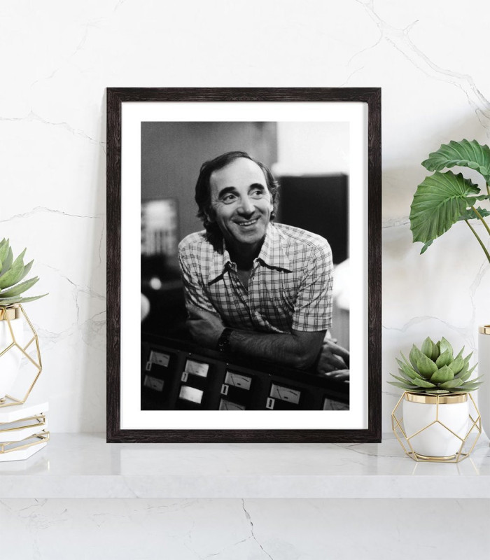  Affiche Charles Aznavour noir et blanc