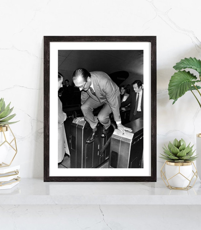  Affiche Jacques Chirac noir et blanc